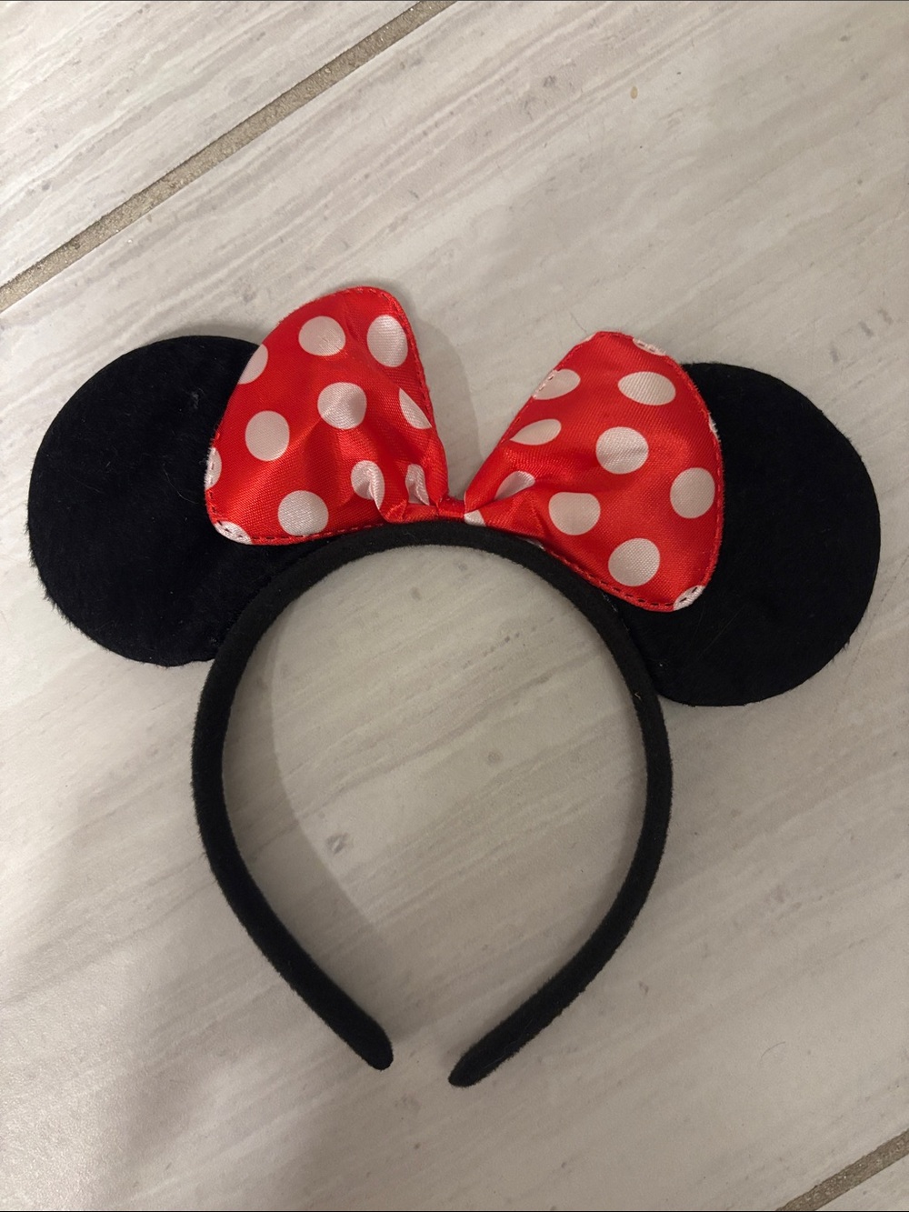 Kids Red Polka Dot Minnie Mouse Ears Headband